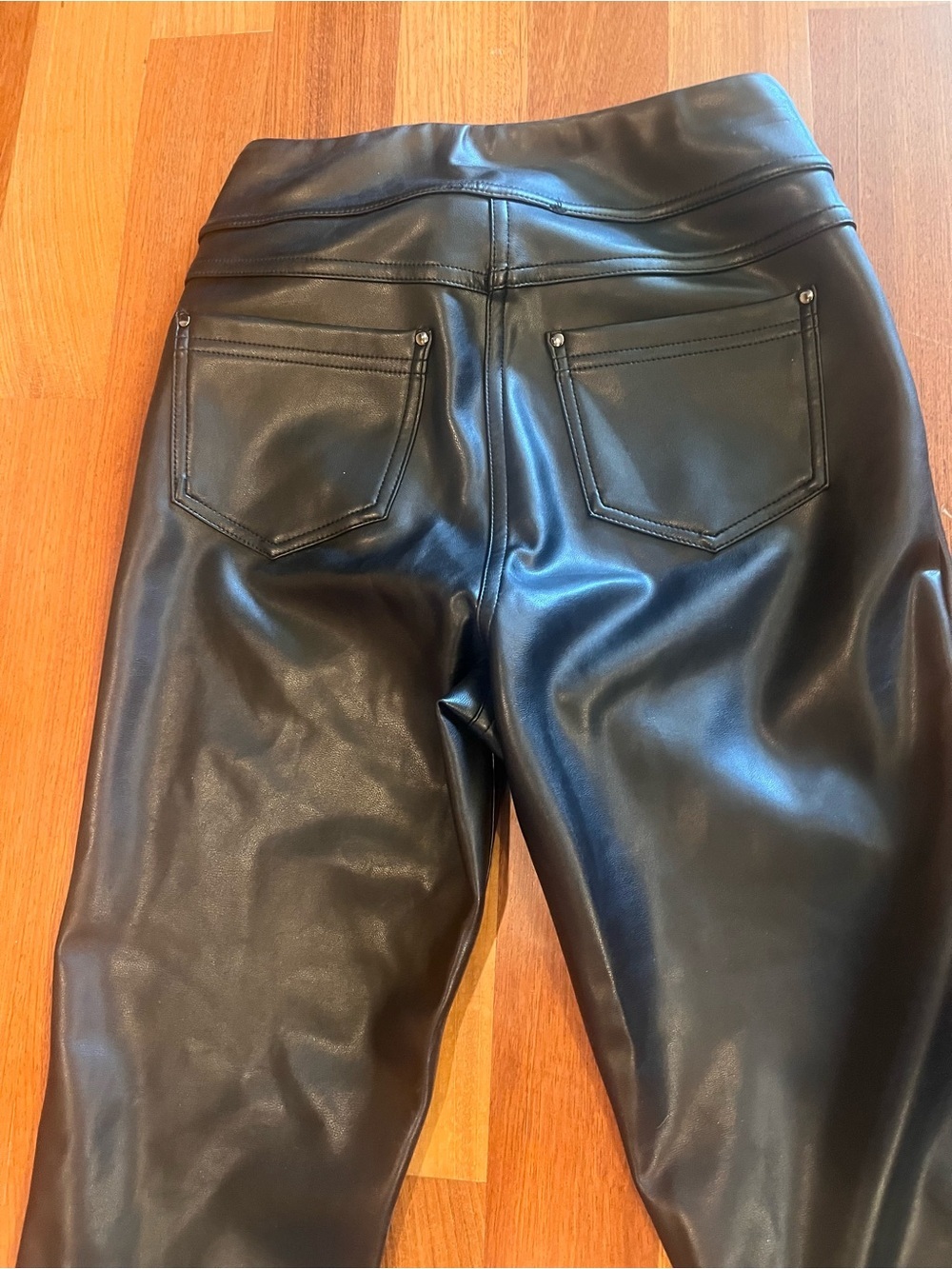 Laundry By Shelli Segal XS Black Faux Leather Skinny Jeans - Picture 4 of 6